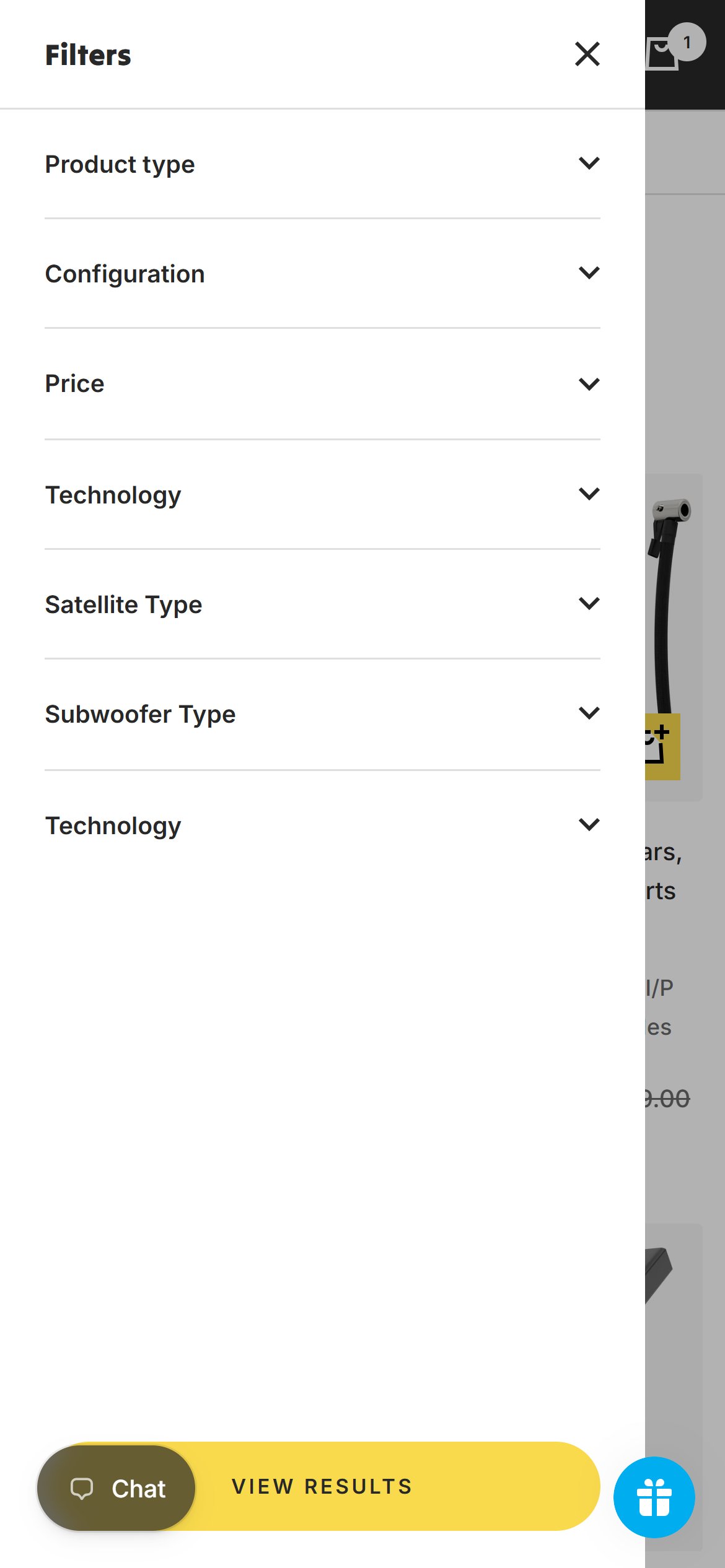Zebronics - product type, configuration and speaker-technology filters